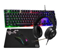 The G-Lab Combo Neon - Clavier et Souris Gaming avec écouteurs et Tapis