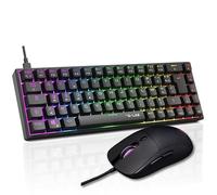 The G-Lab - Combo Titanium - Pack Clavier Gamer & Souris Gaming - Clavier Mecanique 65% Switch Rouge, Souris Gamer 12800 DPI - RGB Custom, Anti-Ghosting Total, Macro Programmable - PC, PS5/4, Xbox