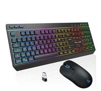 The G-Lab - Combo Tungsten EX - Pack Clavier Souris sans Fil - Triple Connexion 2.4GHz/ BT/Filaire - Clavier Gamer AZERTY FR, RGB & Macros Custom - Souris Gaming sans Fil 6400DPI - PC/PS4/PS5