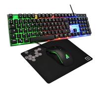 THE G-LAB - Combo Yttrium - Pack Gaming Azerty RGB, Clavier Gamer 105 Touches Et 19 Touches Anti-ghosting - Souris Gamer 2400 Dpi - Tapis De Souris Gaming - Pc Ps4 Ps5 - New