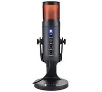The G-Lab K-Mic Natrium Microphone Gaming RGB - Haute Qualité Audio, Support Anti-Vibrations - Micro de Bureau USB Idéal Gaming, Streaming, Podcast, Twitch, Youtube pour PC/PS4/PS5