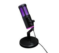The G-Lab Microphone USB K-Mic Néon, cardioïde double canal, ENC, support, RGB 5 couleurs, Gaming