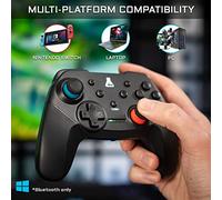 The G-Lab K-Pad THORIUM Switch Manette Gaming Bluetooth Sans Fil avec Vibrations Intégrées, GamePad Contrôleur de Jeu connecté sans Fil - Manette de Jeu pour Nintendo Switch - NOUVEAU 2022 (Noir)