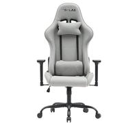 The G-Lab - K-Seat Platinium - Chaise Gaming Ergonomique - Fauteuil Gamer Inclinable 155° en Tissu Respirant, Accoudoirs 3D, Vérin Classe 4, Siège Gaming Confortable pour Bureau/Setup - Gris