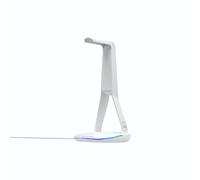 The G-Lab – Support casque gamer K-Stand Hydrogen – RGB 7 couleurs, On/Off, 2 USB+USB-C, Blanc