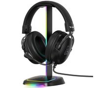 The G-Lab Support Casque Gamer K-Stand Néon RGB – Éclairage LED, Bouton on/off, Sélection couleur