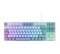The G-Lab KEYZ-CAE-TKL-WG/FR clavier Gaming USB AZERTY Français Gris, Blanc