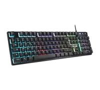The G-Lab - Keyz Caesium TKL - Clavier Gamer Filaire USB, 87 Touches QWERTY, Multicolore avec rétroéclairage LED, Compact, sans pavé numérique pour PC/PS4/PS5 - Blanc