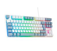 Clavier Gamer - The G-Lab - KEYZ CAESIUM - RGB - Blanc & gris - TKL