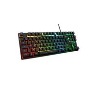 The G-Lab Keyz Caesium TKL Clavier Gamer TKL 87 Touches Filaire USB AZERTY Français, Rétro-Éclairage LED Multicolore - Clavier Gaming Compact sans Pavé Numérique pour PC/PS4/PS5/XBOX (Noir)