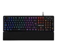 The G-Lab – Clavier Mécanique Keyz Carbon E – Azerty, Switchs bleus, Repose-poignets magnétique