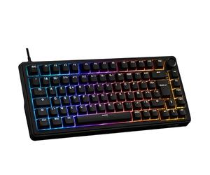 The G-Lab - KEYZ Elite 300 HE Black- Clavier Gamer Magnétique Hall Effect 75% USB AZERTY, 8000 Hz Rapid Trigger, Activation Réglable 0,01 mm, PBT- Hot Swap, RGB & Macros Custom - Windows/Mac