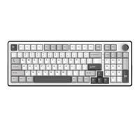 The G-Lab Keyz Elite 400 WG - Clavier Gamer sans Fil Mécanique QWERTY US | Sans Fil Tri Mode 2.4GHz/Bluetooth/Filaire, Switch Mécanique Hot Swap Pré-lubrifiés, Gasket 5 Couches, RGB
