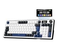 Clavier mécanique THE G-LAB Keyz Elite 450 96% RGB triple mode 2,4 GHz Bluetooth filaire avec écran LCD Noir et Blanc