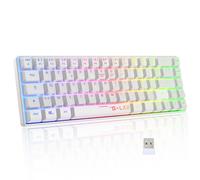 The G-Lab Clavier gamer Keyz Hydrogen WL 60% semi-mécanique AZERTY RGB multicolore sans fil Blanc