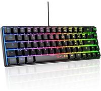 The G-Lab Keyz Hydrogen - Clavier Gaming Qwert - Comprend Ñ - Clavier de Jeu Semi-mécanique - Clavier Gamer 60%, rétroéclairage Multicolore - Mini Clavier Gamer Silencieux, pour PC, PS4, PS5-2024