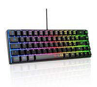 The G-Lab Clavier gamer Keyz Hydrogen 60% semi-mécanique AZERTY USB RGB silencieux Gris/Noir