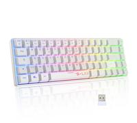 The G-Lab Clavier gamer Keyz Hydrogen WL 60% semi-mécanique AZERTY RGB multicolore sans fil Blanc