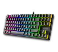 The G-Lab - KEYZ Mercury EX - Clavier Gamer Filaire USB - Clavier Mécanique TKL, Red Switch, RGB avec 20 Modes Lumineux - 26 Touches Antighosting pour PC/PS4/PS5/Xbox