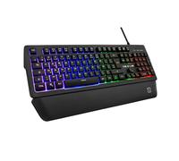 THE G-LAB Keyz Palladium Clavier Gaming Membrane Filaire RGB Taille Complète - AZERTY - Noir