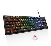 The G-Lab Clavier gamer KEYZ PLATINIUM Mécanique (Switch rouge) Ultra-low profile RGB Azerty Noir