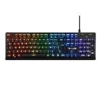 THE G-LAB Keyz Platinum Clavier Gaming Mécanique (Switch Rouge) Filaire RGB, Taille Complète - AZERTY - Noir