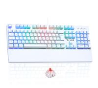 The G-Lab – Clavier mécanique Keyz Rubidium Blanc USB – AZERTY, RGB personnalisable, Switch Red