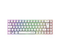 The G-Lab - Clavier gamer sans fil KEYZ TITAN, Mécanique (switch rouge) AZERTY mode triple RGB Blanc