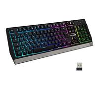The G-Lab Keyz Tungsten Clavier Gamer sans Fil AZERTY - Wireless, Ergonomique, Discret, Batterie Longue Durée - Clavier Gamer Rétroéclairé pour PC, PS4, PS5, Xbox One - New