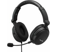 The G-Lab Korp Carbon - Casque de jeu avec microphone renforcé, microphone détachable, confortable et léger, compatible avec Xbox One PC PS5 Switch Smartphone (Noir)