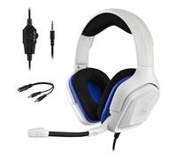 THE G-LAB Korp Cobalt Casque Gaming Filaire (Prise 3.5mm) - Micro Intégré - PC, PS4, PS5, Xbox One, Mac, Switch & Plus - Blanc