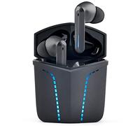 THE G-LAB Korp KRYPTON Écouteurs Bluetooth 5.0 Sans Fil Gaming, Latence Ultra-faible, 2 Micros Intégrés, Étui de Charge Rapide, Autonomie 15H, Compatible iPhone/Android/iPad/PC - NOUVEAU 2022 (Noir) Noir