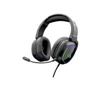 The G-Lab Korp Radium Casque Gamer avec Micro Detachable, Casque de Jeu avec LED Lumière, Casque Gaming Son Stéréo Bass 3.5mm Jack, Casque Gaming Compatible avec PS4/PS5/Xbox/Switch/PC (Noir)