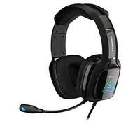 The G-Lab Korp Vanadium Casque Gaming - Casque Gamer avec Micro Anti-Bruit, Audio Stéréo, LED RGB, Léger, Jack 3.5mm pour PC/PS4/PS5/Xbox One/Mac/Nintendo Switch/Tablette/Smartphone (Noir)