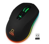 The G-Lab - Kult Krypton - Souris Gamer sans Fil Haute Performance 6400 DPI - Souris Gaming sans Fil Bluetooth & 2.4 Ghz, Batterie Longue Durée, RGB, 7 Boutons - PC/PS4/PS5/XBOX - Noire - New