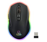 The G-Lab Kult NEON Souris Gamer Sans Fil Rechargeable- Souris Gaming Wireless Précise et Réactive 2400 DPI, LED RGB, Batterie Longue Durée, 7 Boutons, Ultra Légère, Compatible PC PS4 PS5 Xbox One & X