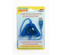 The Game Sanctum Adaptateur de manette PS2 vers USB - Convertisseur double port pour PlayStation 2 vers PC | Prend en charge les vibrations et l'analogique