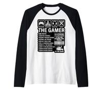 The Gamer Core Traits Funny Gaming Video Game Humour Manche Raglan