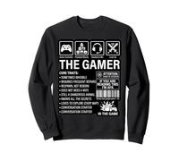 The Gamer Core Traits Funny Gaming Video Game Humour Sweatshirt