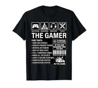 The Gamer Core Traits Funny Gaming Video Game Humour T-Shirt