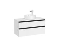 The gap meuble 2t pr vasq centrée 1000 mm blanc mat/poignées noires - ROCA A851960509