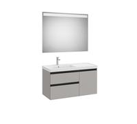 The gap pack 2t + 1p lavabo mural gauche 1000mm gris moyen mat/poignées noires - ROCA A851979547