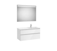 The Gap Pack 2T Lav Dte 1000Mm (Unik+Miroir) Blanc Brillant - ROCA A851515806