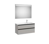 The Gap Pack 2T Lavabo À Droite 1000Mm Gris Moyen Mat/Poignées Noires - ROCA A851515547