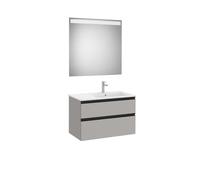 The Gap Pack 2T Lavabo À Gauche 800Mm Gris Moyen Mat/Poignées Noires - ROCA A851512547