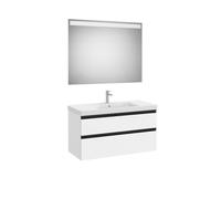 The gap pack 2t lavabo mural centré 1000mm blanc mat/poignées noires - ROCA A851976509