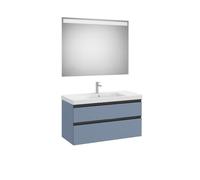 The gap pack 2t lavabo mural centré 1000mm bleu mat/ poignées noires - ROCA A851976548