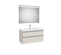 The gap pack 2t lavabo mural centré 1000mm frêne nordic/poignées nickel mat - ROCA A851976434