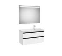 The gap pack 2t lavabo mural droite 1000mm blanc mat/poignées noires - ROCA A851978509