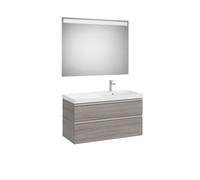 The gap pack 2t lavabo mural droite 1000mm city oak/poignées nickel mat - ROCA A851978402